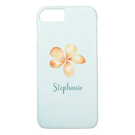 Island Plumeria Waterverf Case-Mate iPhone Case (Achterkant)
