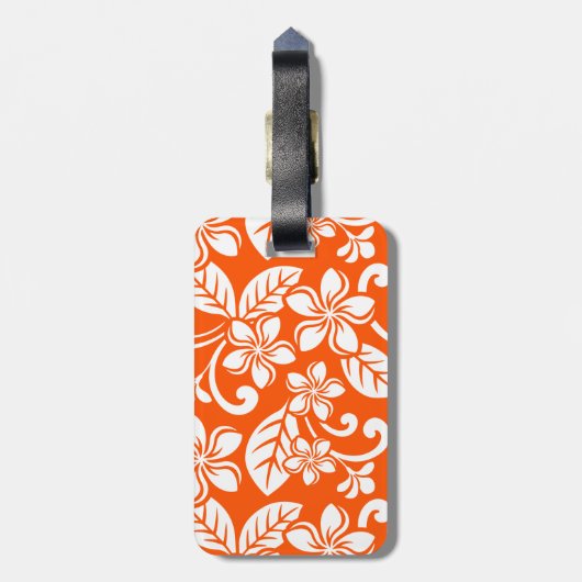 ISLAND PLUMERIA (ZEER ORANJE) Bagagelabel (Achterkant verticaal)