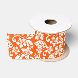 ISLAND PLUMERIA (ZEER ORANJE) SATIN RIBBON LINT