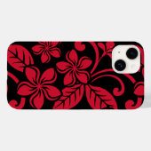 ISLAND PLUMERIA (ZWARTE/RODE) Case-Mate iPhone CASE (Achterkant (horizontaal))