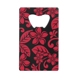 ISLAND PLUMERIA (ZWARTE/RODE) KREDIETKAART FLESSENOPENER