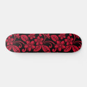 ISLAND PLUMERIA (ZWARTE/RODE) SKATEBOARD (Horizontaal)