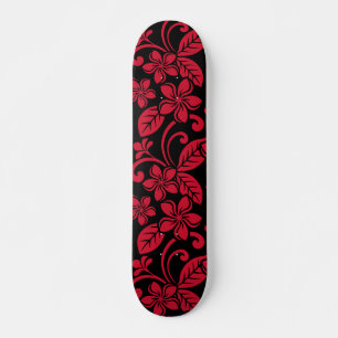 ISLAND PLUMERIA (ZWARTE/RODE) SKATEBOARD