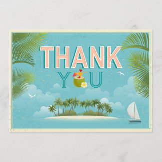 Island Resort Beach Destination Dank u Bedankkaart