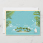 Island Resort Beach Destination Dank u Bedankkaart (Achterkant)