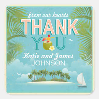 Island Resort Bestemming Bedankt Label