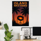 Island Rhythmsoster 41, Island Rhythms,  Poster (Thuiskantoor)