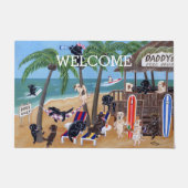 Island Summer Vacation Labradors Deurmat (Voorkant)