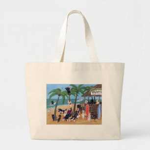 Island Summer Vacation Labradors Grote Tote Bag