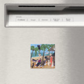 Island Summer Vacation Labradors Magneet (Insitu (Vaatwasser))