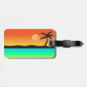 Island Sunset Bagagelabel (Achterkant horizontaal)