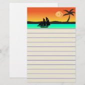 Island Sunset Briefpapier (Voorkant / Achterkant)