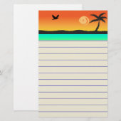Island Sunset Briefpapier (Voorkant / Achterkant)