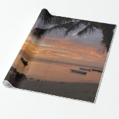 Island Sunset Cadeaupapier (Uitgerold)