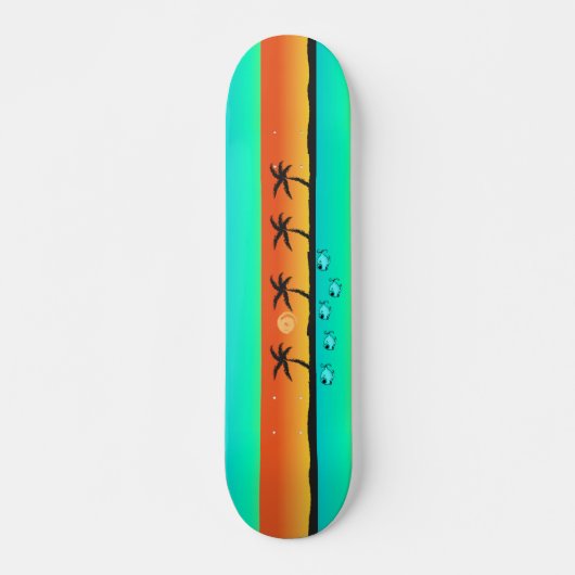 Island Sunset Skateboard (Voorkant)