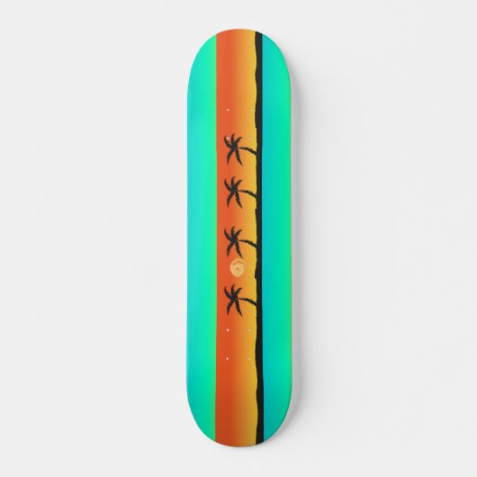 Island Sunset Skateboard (Voorkant)