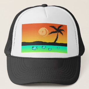 Island Sunset Trucker Pet