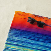 Island Sunset with Personised Name Strandlaken (In situ)