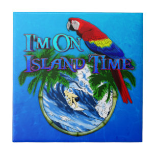 Island Time Surfing Tegeltje