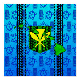 Island Tribal Kanaka Maoli Perfect Poster