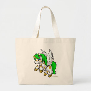 Island Uni vliegt over Mystery Island Grote Tote Bag