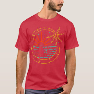 Island Vibes are Good Vibes Sunset Palm Tree T-shirt