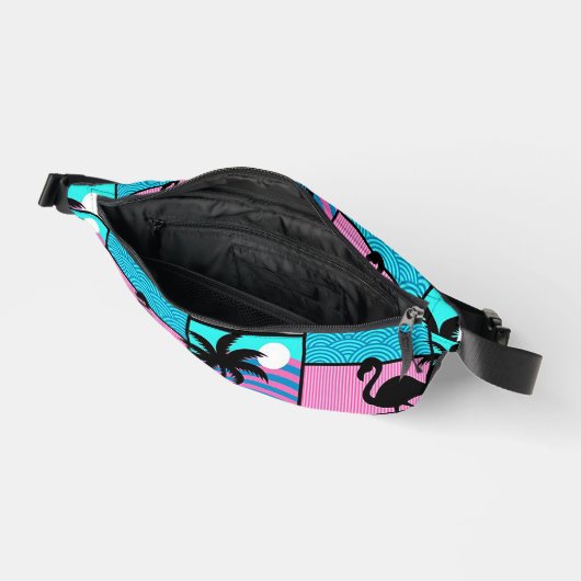 “Island Vibes” Two-Sided Print Fanny Pack Heuptasje (Open)
