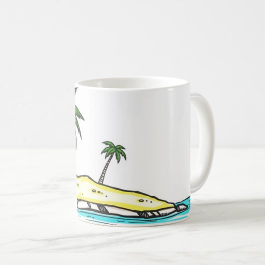 Island with Palm Trees Mug (Devant droit)