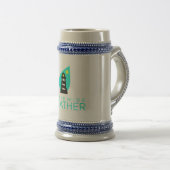 Islandbrede Weer Beer Stein Bierpul (Voorkant rechts)