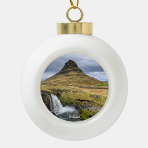 Islande nature - ornement de noël de bal en céra
