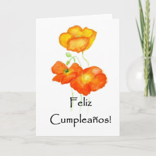 Islande Poppies Carte d'anniversaire - Salutation
