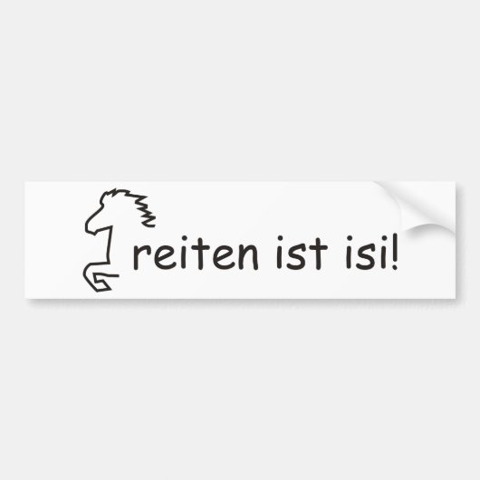 Islandpferd Bumpersticker (Voorkant)