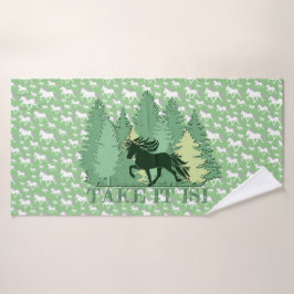 Islandpferdeherde take it isi bad handdoek