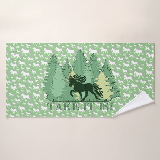 Islandpferdeherde take it isi bad handdoek (Badhanddoek)