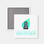 Islandwide Weer Square Magnet Magneet (Voorkant / Achterkant)
