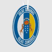 Islas Canarias Round Emblem Ornament (voorkant)