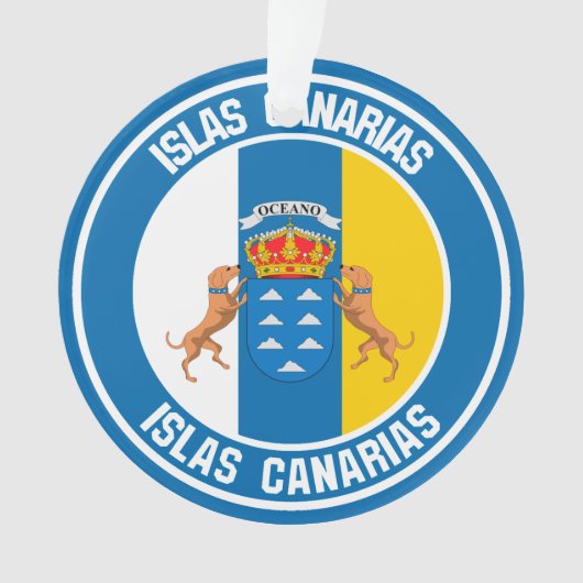 Islas Canarias Round Emblem Ornament (voorkant)