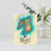 Islay, Hébrides intérieures, carte de l'écosse art (Debout devant)