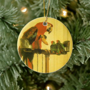 Islay, Tilco, een Ara en liefdesvogels door Landse Keramisch Ornament