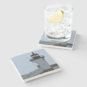 ISLE AU HAUT LIGHT STENEN ONDERZETTER (Zijkant)