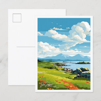 Isle Jura Scotland reizen illustratie Briefkaart