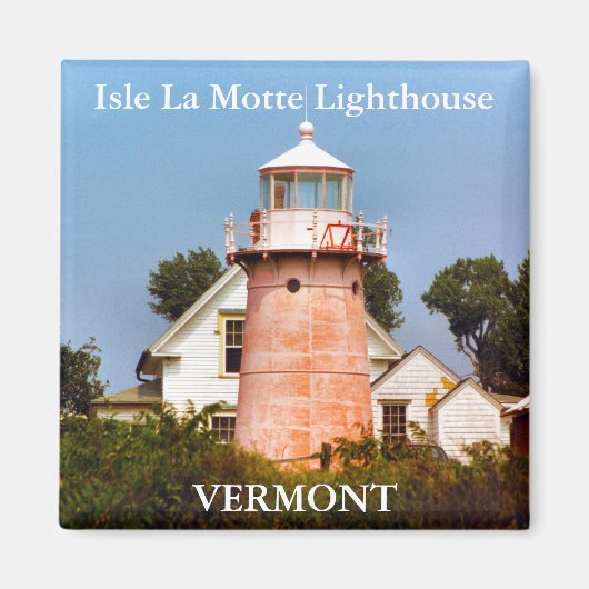 Isle La Motte Lighthouse, Vermont Magnet Magneet (Voorkant)