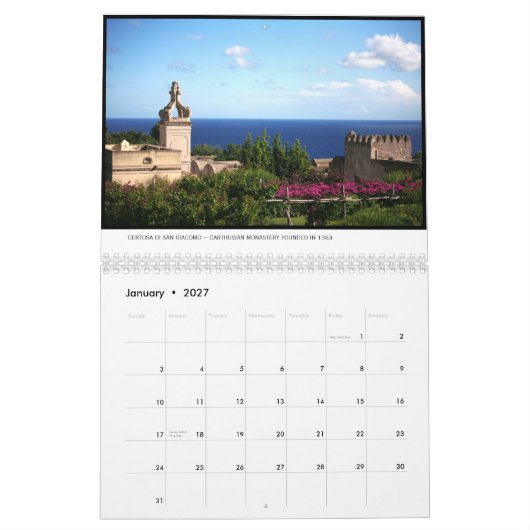 Isle of Capri Wall Calendar - Faraglioni Kalender (Jan 2027)