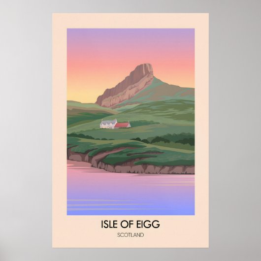 Isle of Eigg Scotland Travel Poster (Devant)
