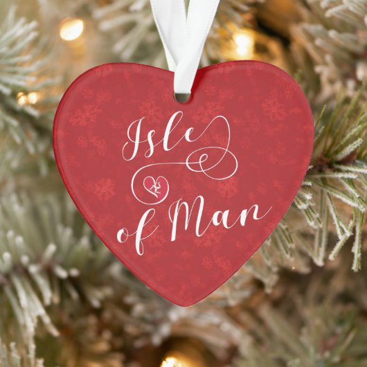 Isle of Man Drapeau Heart, Manx Ornament (Arbre)