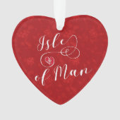 Isle of Man Drapeau Heart, Manx Ornament (devant)