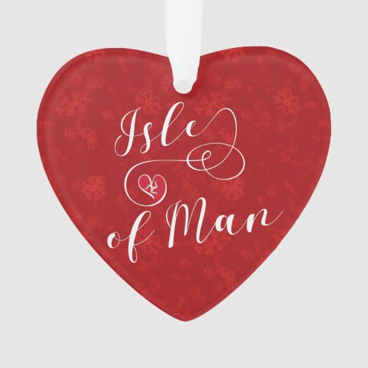 Isle of Man Drapeau Heart, Manx Ornament (devant)