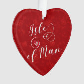 Isle of Man Drapeau Heart, Manx Ornament (devant)