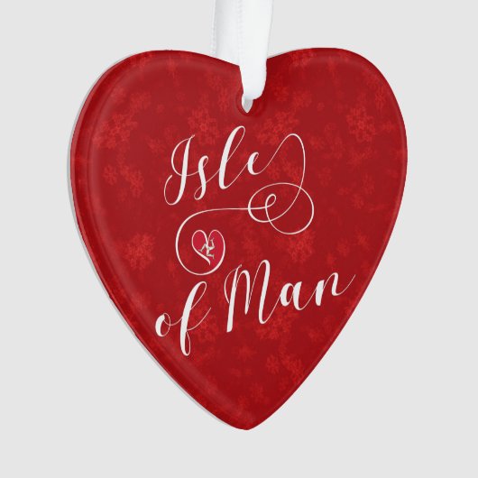 Isle of Man Drapeau Heart, Manx Ornament (devant)