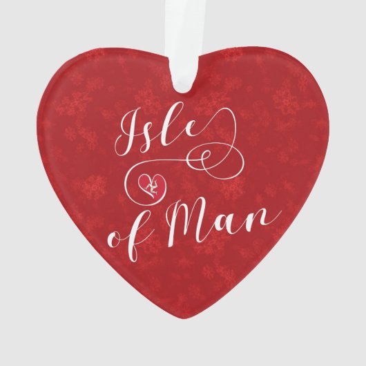 Isle of Man Drapeau Heart, Manx Ornament (dos)